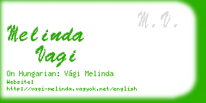 melinda vagi business card